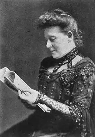 Black and white Photo of Author Anne Hollingsworth Wharton (1845 - 1928)