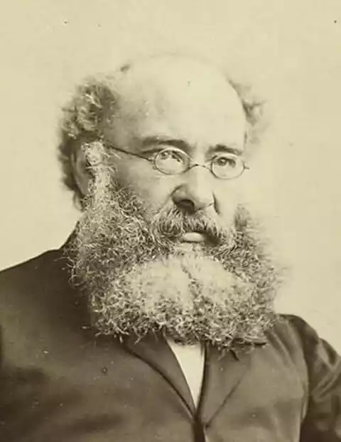 Black and white Photo of Author Anthony Trollope (1815 - 1882)