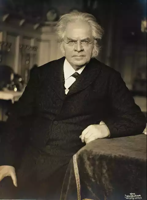 Black and white Photo of Author Bjørnstjerne Bjørnson (1832 - 1910)