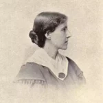 Black and white Photo of Author Charlotte Perkins Gilman (1860 - 1935)