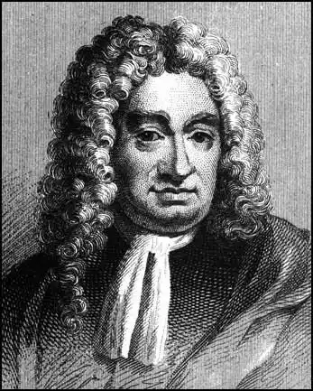 Black and white Photo of Author Daniel Defoe (1660 - 1731)