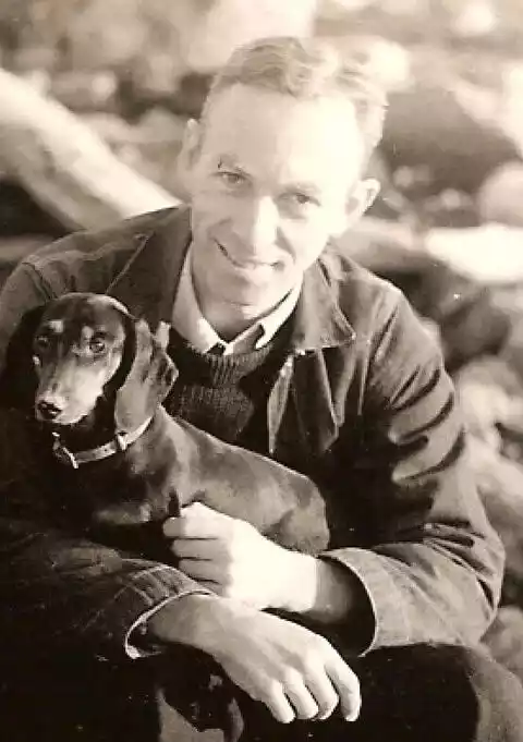 Black and white Photo of Author E.B. White (1899 - 1985)