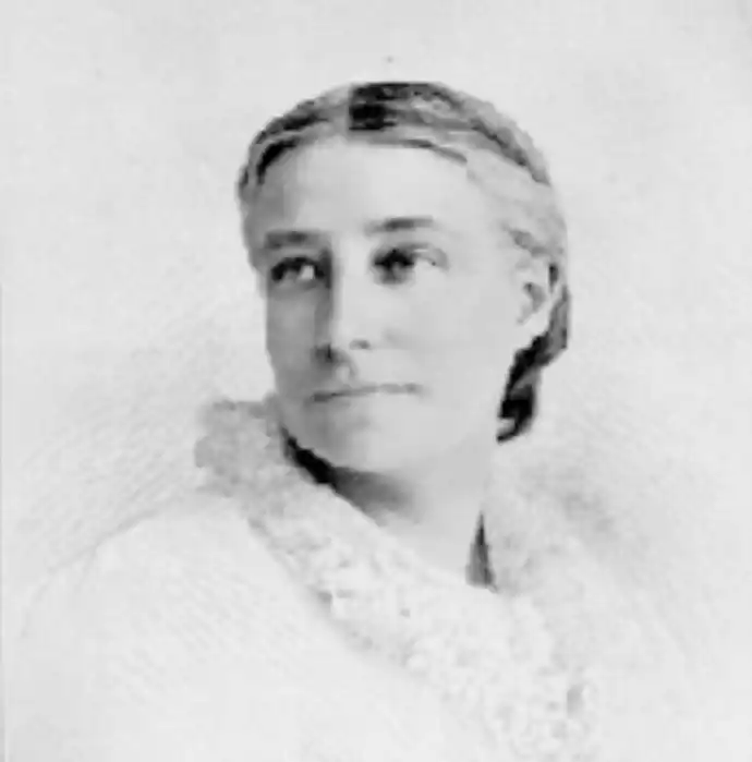 Black and white Photo of Author Elizabeth Stuart Phelps (1844 - 1911)