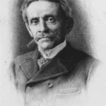 Black and white Photo of Author Frank Stockton (1834 - 1902)
