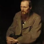 Black and white Photo of Author Fyodor Dostoevsky (1821 - 1881)