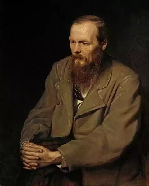 Black and white Photo of Author Fyodor Dostoevsky (1821 - 1881)