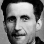 Black and white Photo of Author George Orwell (1903 - 1950)