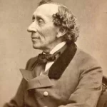 Black and white Photo of Author Hans Christian Andersen (1805 - 1875)