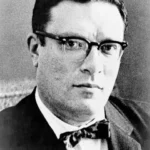 Black and white Photo of Author Isaac Asimov (1920 - 1992)