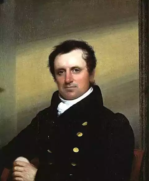 Black and white Photo of Author James Fenimore Cooper (1789 - 1851)