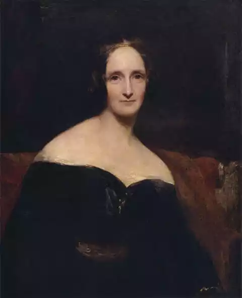 Black and white Photo of Author Mary Shelley (1797 - 1851)
