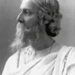 Black and white Photo of Author Rabindranath Tagore (1861 - 1941)