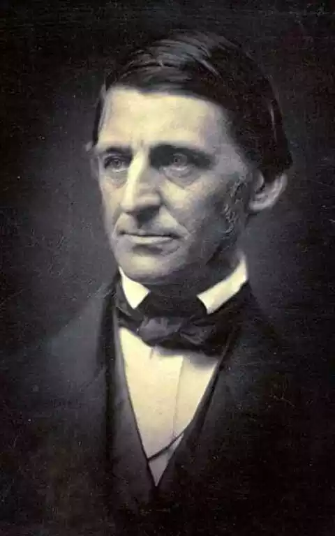Black and white Photo of Author Ralph Waldo Emerson (1803 - 1882)