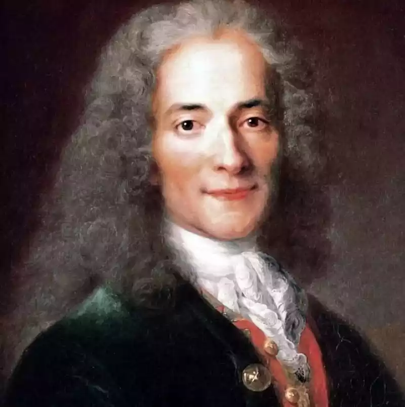 Black and white Photo of Author Voltaire (1694 - 1778)