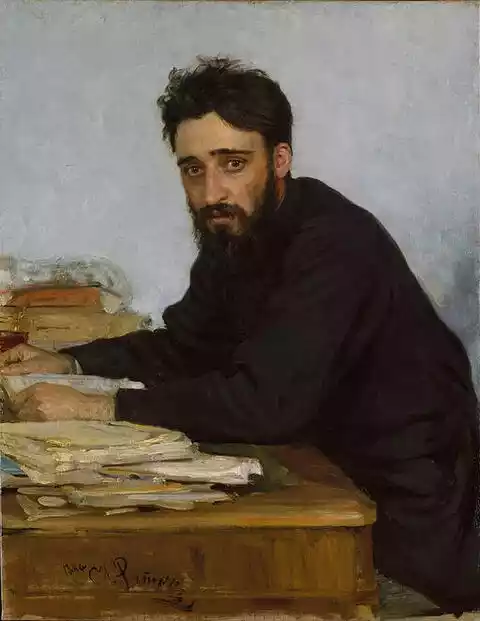 Black and white Photo of Author Vsevolod Garshin (1855 - 1888)