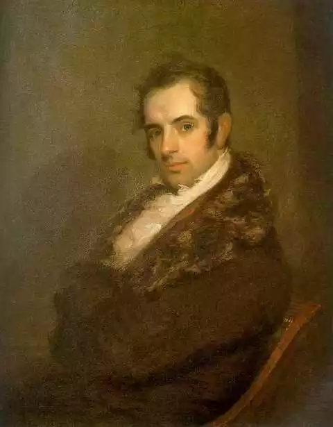 Black and white Photo of Author Washington Irving (1783 - 1859)