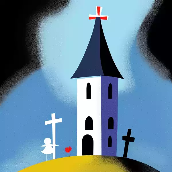The Cross on the Old Church Tower - Short Story